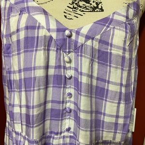 NWT PURPLE PLAID PRETTY DRESS SIZE LARGE